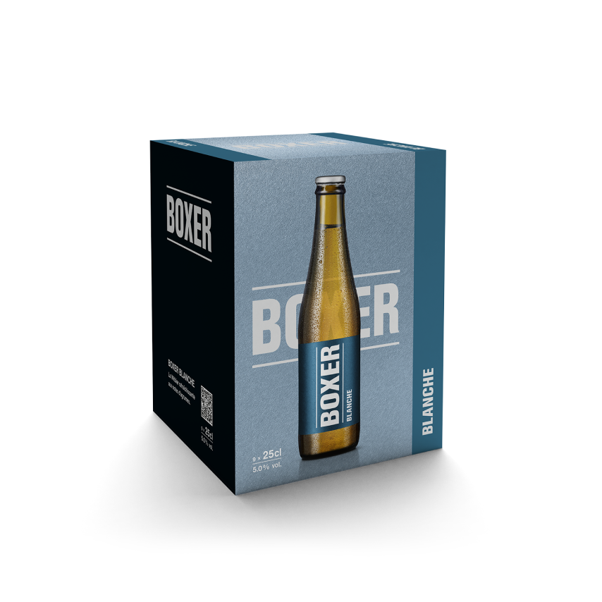 Das Bier Boxer Blanche 9x25cl online kaufen in unserem Shop: www.chopfabboxer.ch