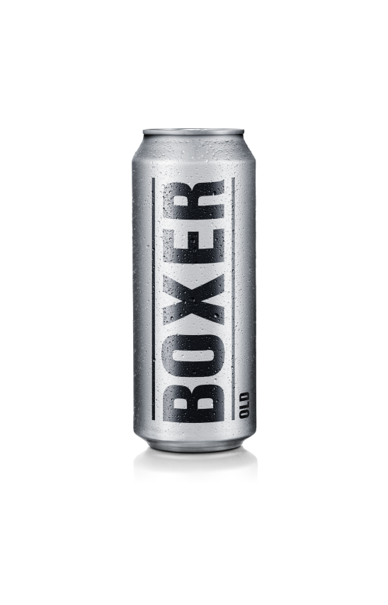 Das Bier Boxer Old ist auch in einer 50cl Dose erhältlich.