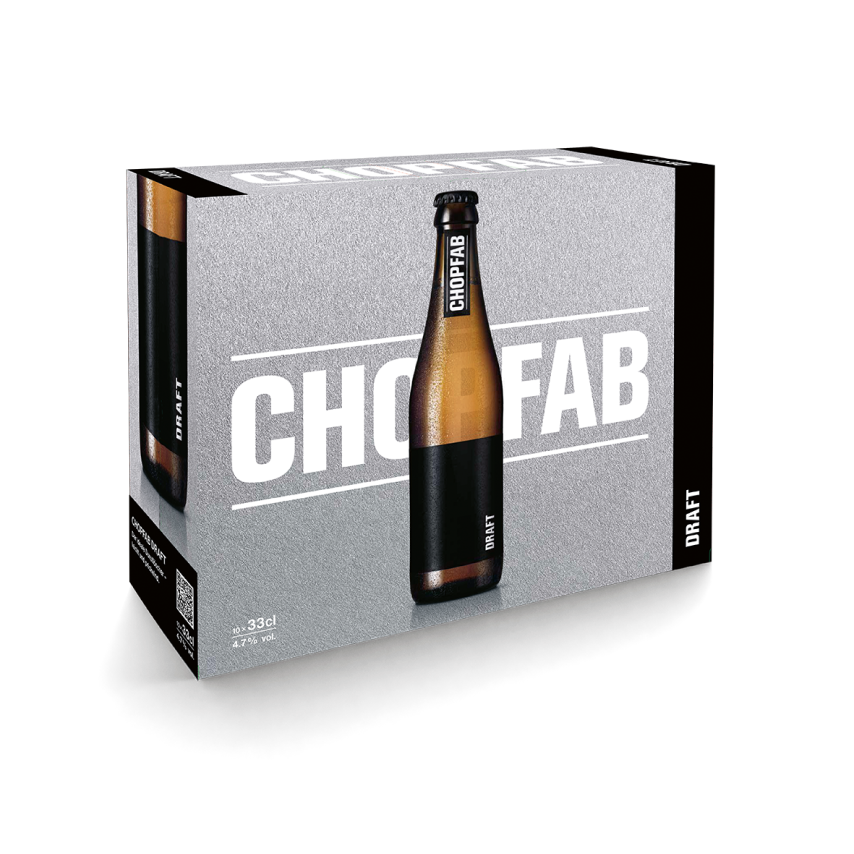 Chopfab Draft erhältlich in der 10x33cl Kartonpackung