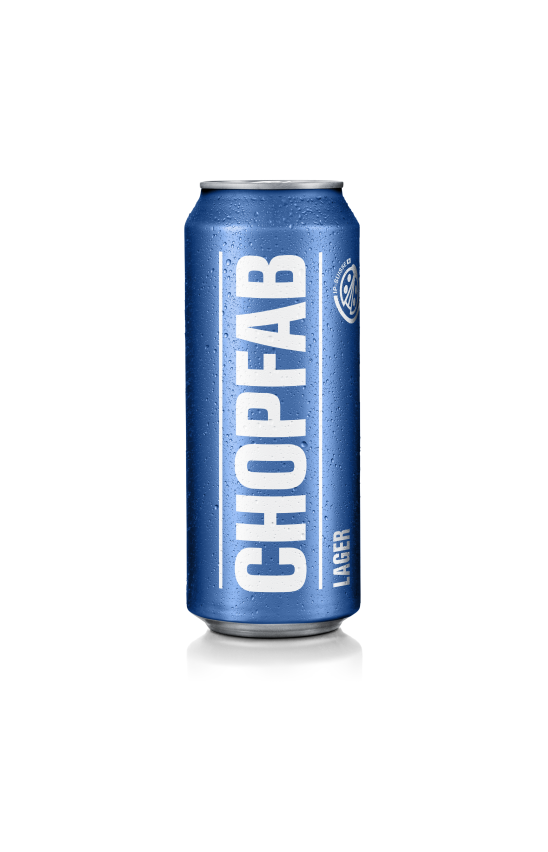 Chopfab Lager erhältlich in der 50cl Dose